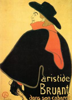 Henri De Toulouse-Lautrec : Aristede Bruand at His Cabaret